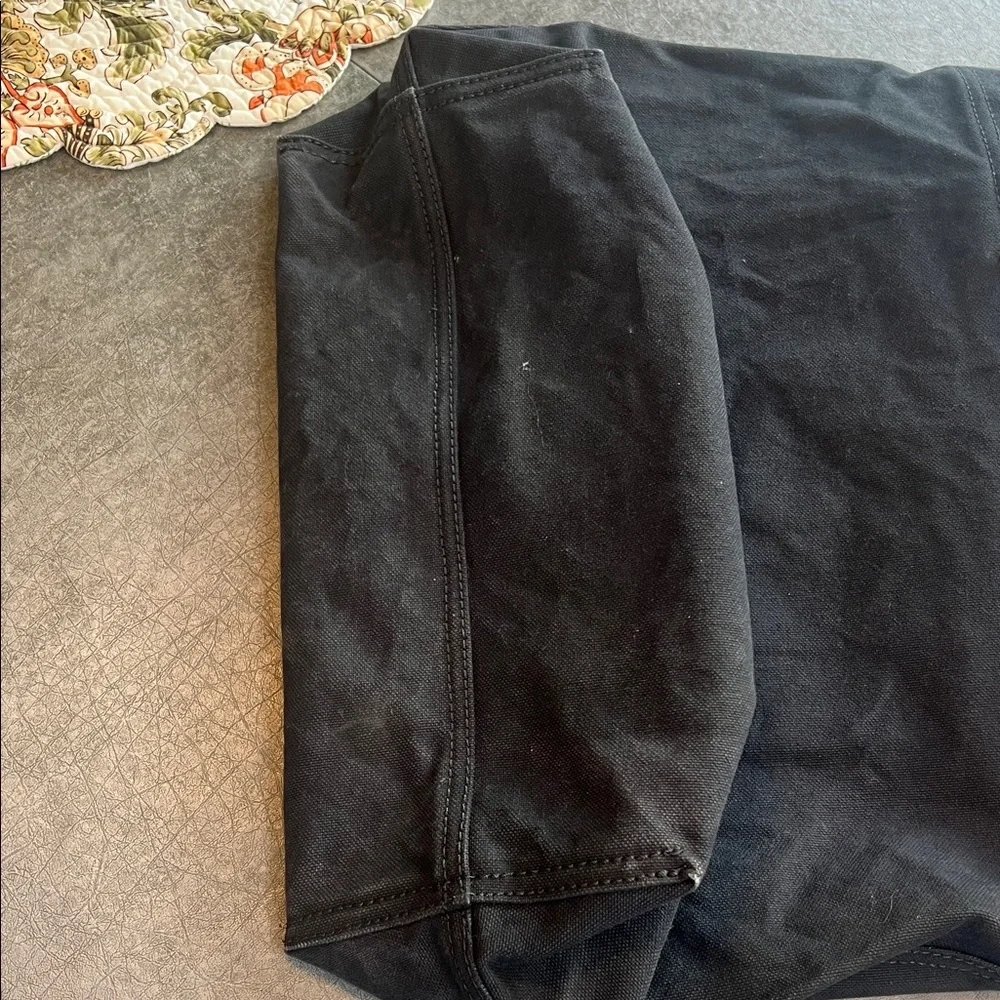 Black Tote Bag with Brown leather Straps by Madewell - Picture 3 of 6